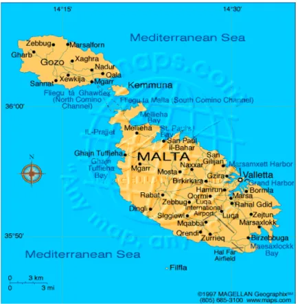 Figure 1 Map of Malta 1 