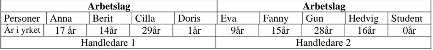 Tabell 4.1 Urvalsgruppen 