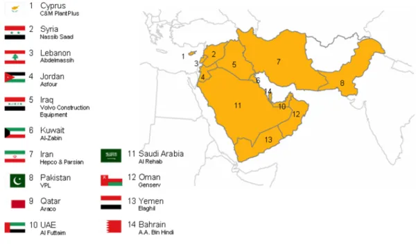 Figure 1.3: Region Middle East (VCEI General plan 2008, pp 41)