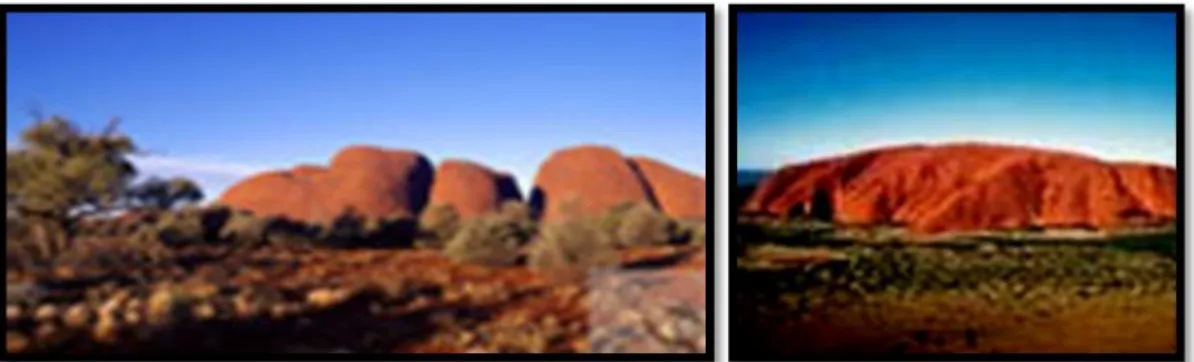 Figur 1. Röda klippor (Tourism Australia, 2009g)                  Figur 2. Uluru (Tourism Northern Territory, 2009b) 