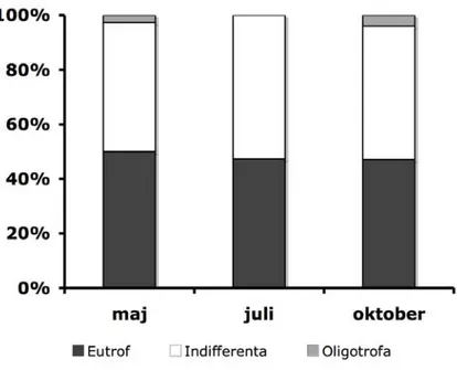 Figur 4. Växtplanktons fördelning på olika trofiska grupper, 2005