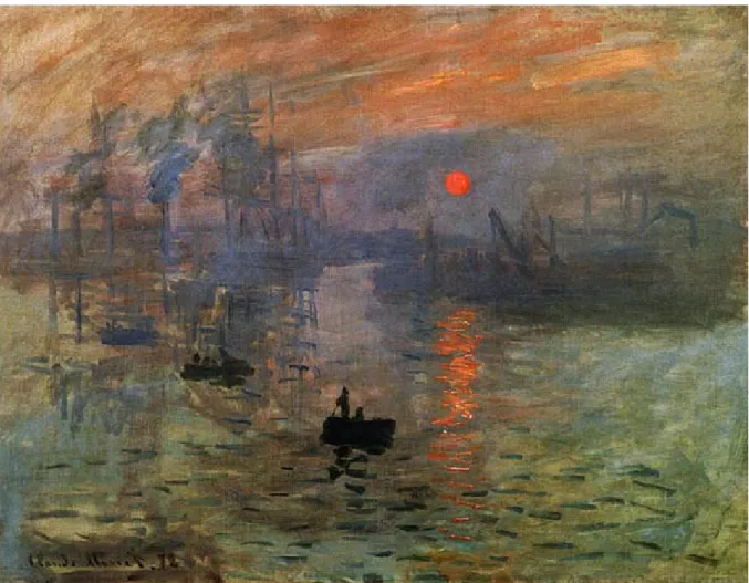 Fig. 4.1 Solnedgång av Claude Monet (Zeidler 2000:87) 