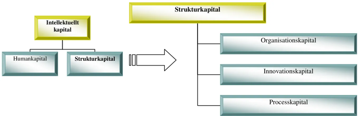 Figur 4: Uppdelning av strukturkapital, Egen modell 
