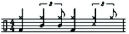 Fig. 8: Claes swingkomp på trummor 