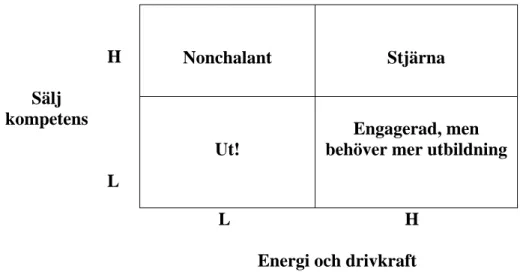 Figur 10. Egen konstruktion av Lennart Petterssons kompetens/engagemang modell. 