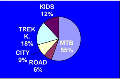 Figure 9.  Percentage of bicycle sale per category 