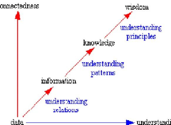 Figure 1. The DIKW Hierarchy.  Source: Gene  Bellinger (2004). 