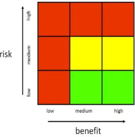 Fig 2: A matrix for a risk – benefit analysis 