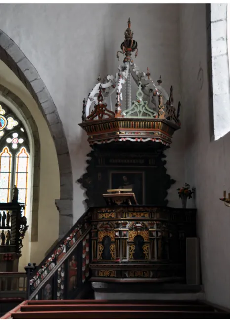 figure 5.  the pulpit  in hörsne church 