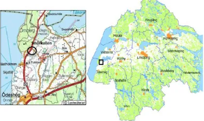 Figur 4 Gravfältet Smörkullen i Östergötland 