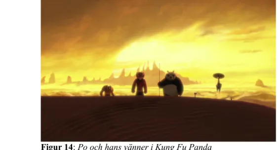 Figur 14: Po och hans vänner i Kung Fu Panda