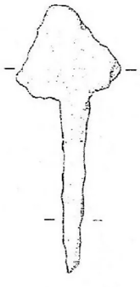 Figur 14. Skiss av typ D söm från Eketorp III (Borg 1998:227). Denna söm typ har inte  hittas i materialet från Västergarn