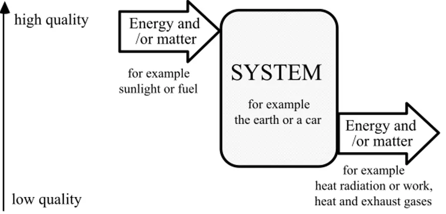 Figure 2.1. The flow of energy and/or matter through a system 