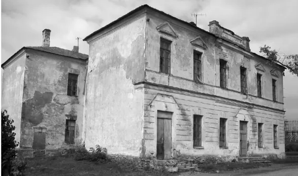 Figure 3.  The former orphanage  has been vacant for several years,  and is today damaged  by weather and lack of maintenance