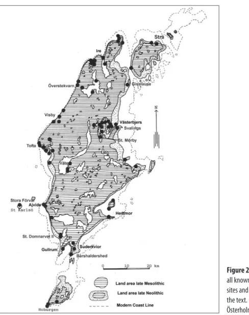 Figure 2. Map of Gotland with  