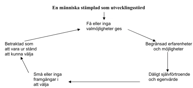 Figur 2. Den onda cirkeln där val saknas (Jarhag, 1993). 