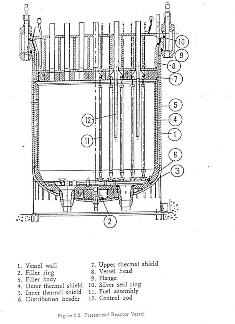 Figure 2.2:  Pressurized  Reactor  Vessel 