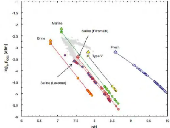 Figure 4: pH drift in site specific experiments (from [3]).  