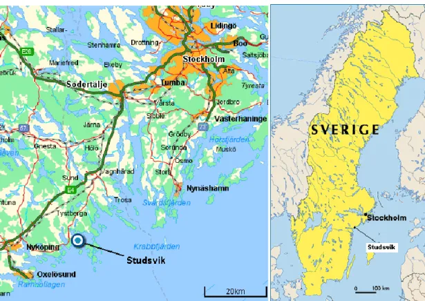 Figure 1. Studsvik’s geographical location.  