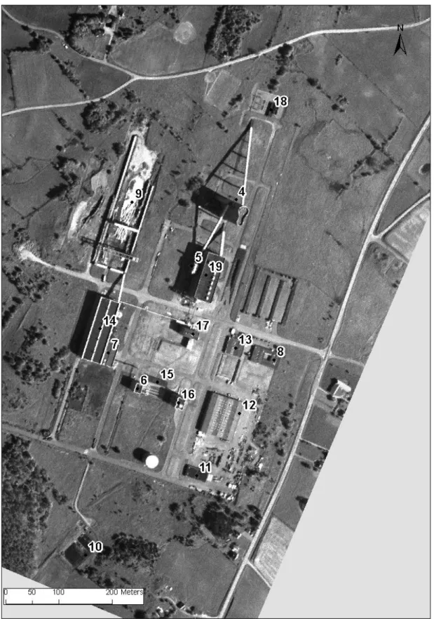 Figur 3-2 Översikt över Ranstad industriområde, flygfoto från 1983. Ur GSD-Ortofoto  © Lantmäteriet Medgivande MS2009/09546