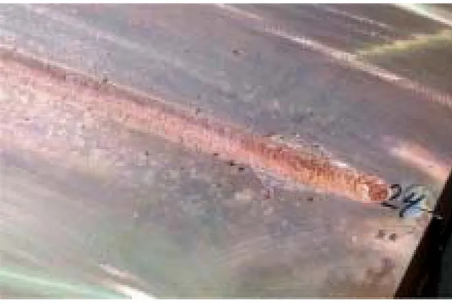 Figure 10. A view of the EB welds after a subsequent surface smoothing run (from Outokumpu).