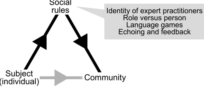 Figure 5: Social rules as a mediating artefact.