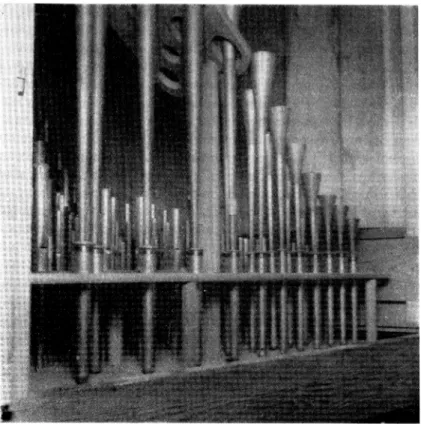 Fig.  5.  2:a  manualen,  “Öfververket,  i  orgeln  i  Strängnäs  domkyrka  med  “Fagott-Oboe  8  fot”  av  Per  Larsson  Akerman,  1858 