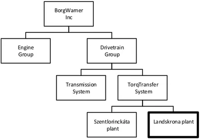Figure 1.1. Schematic figure of organizational structure (Borg, 2013). 