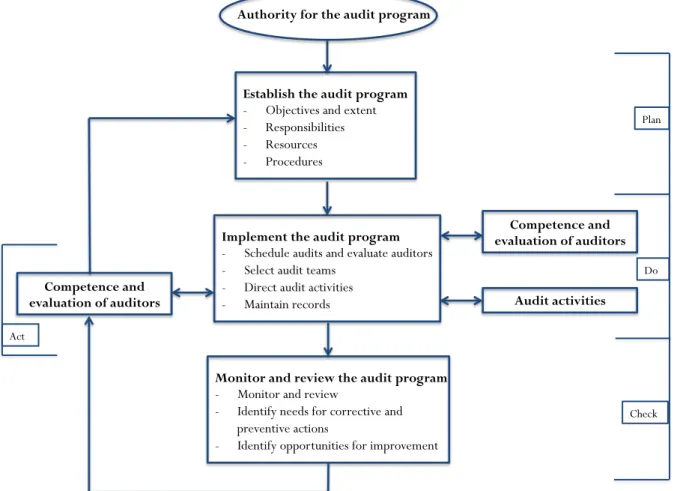 Figure 16 below illustrates the process flow for the management of an audit program.  