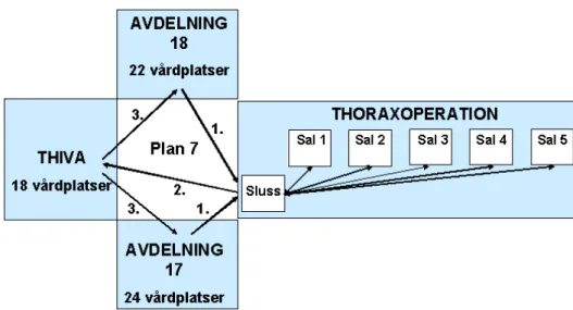 Figur 1:6 Schematiskt patientflöde på HLD. 