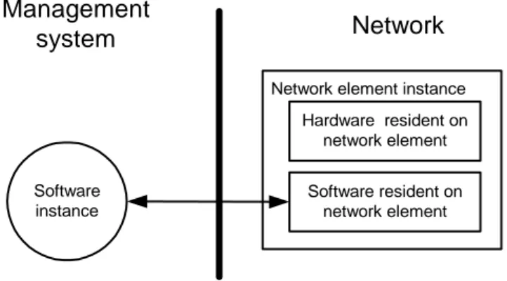 FIGURE 7. The difference between a network element representation and the software resident on the hardware
