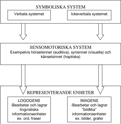 Figur 2: Schema över de tre nivåerna i den hierarkiska konceptuella strukturen.