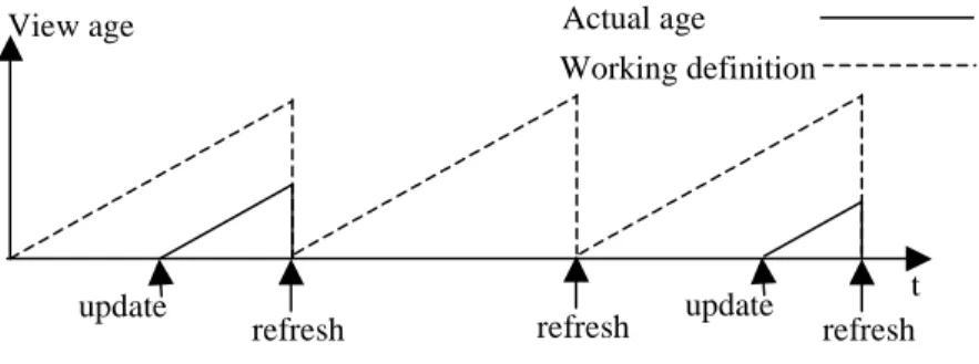 Fig. 3. The difference between actual view age and the working definition 