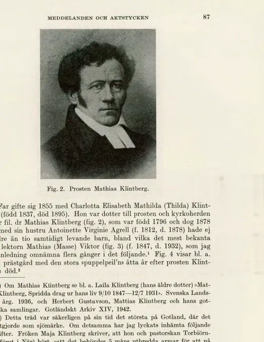 Fig. 2. Prosten Mathias Klintberg. 