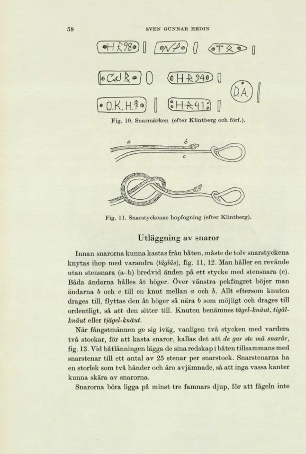 Fig. 10. Snarmärken (efter Klintberg och förf.). 