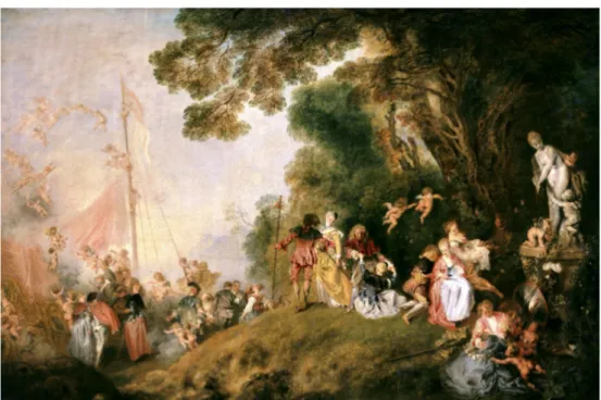 Fig 4. Antonie Watteau (1684-1721), Pilgrimage to Cythera, 1717 