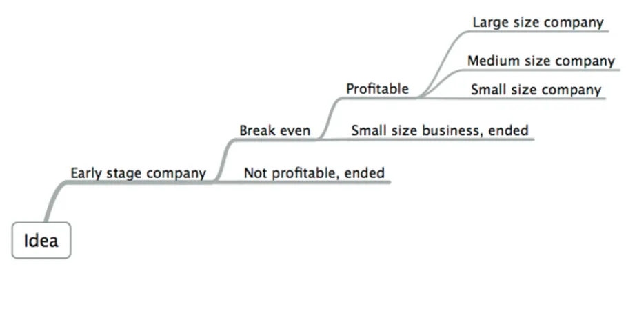 Figure 4.4 depicts a conservative approach of the companies of different sizes to  satisfying certain goals.