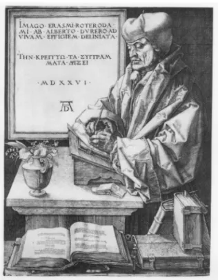 Fig. 9. Albrecht Dürer, Erasmus of Rotterdam. Engraving, 1526.