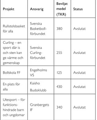 Tabell 3 Målgrupper med blandade funktionshin- funktionshin-der