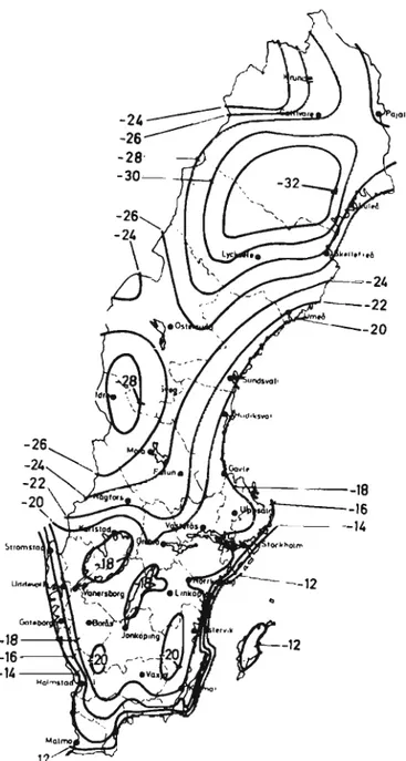 Figur a. Dygnsmedelvärden  rör låg temperatur,