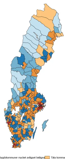 Figur 6.2  Indelning i kommunkategorier 