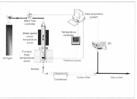 Figure 3.  Schematic diagram affixed bed.fast pyrolysis reactor. 