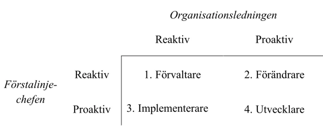 Figur 8.1. Ledarroller vid förändrings- och utvecklingsarbete. 