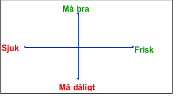 Figur 3. Gösta Tibblins hälsokoordinater