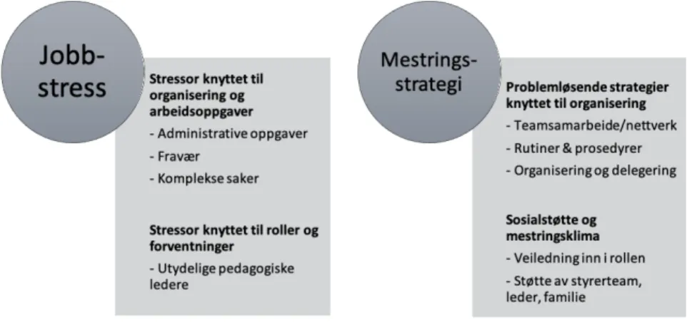 figur 1 at det er administrative oppgaver, utydelige pedagogiske ledere, komplekse  oppgaver og sykefravær