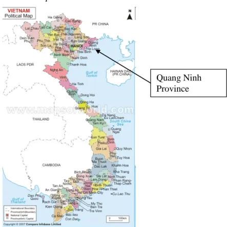 Figure 1. Map of Vietnam and Vietnams provinces. 