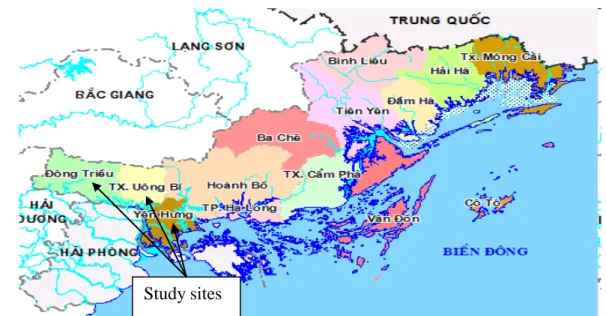 Figure 2. Map of Quang Ninh Province. 