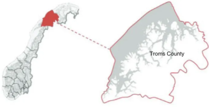 Fig. 1. Troms County in Norway # Kartverket www.kartverket.noGro Eirin Holde et al.