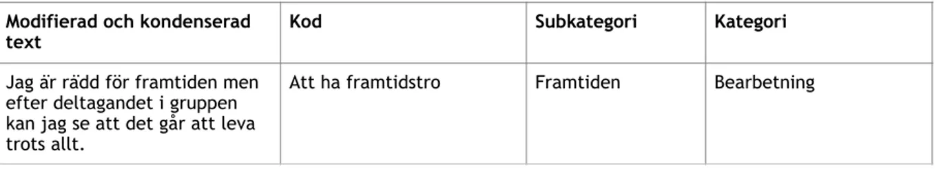 Tabell 4: Framtiden 