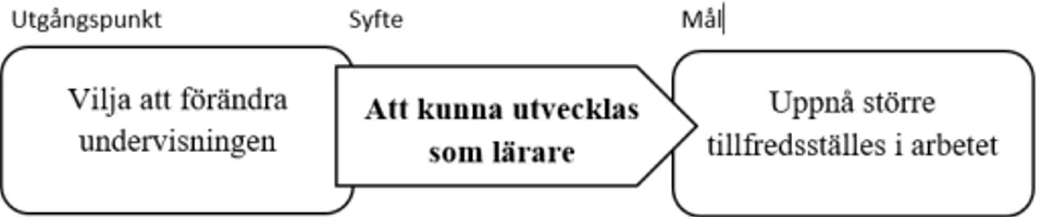 Figur 5.2. Illustration av syften med flipp med fokus på lärares utveckling 